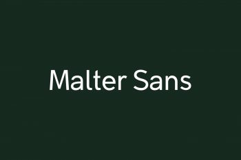 Malter Sans Free Font