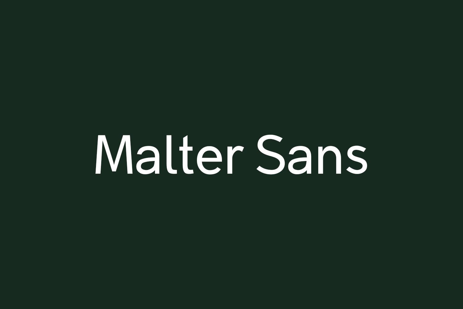 Malter Sans Free Font