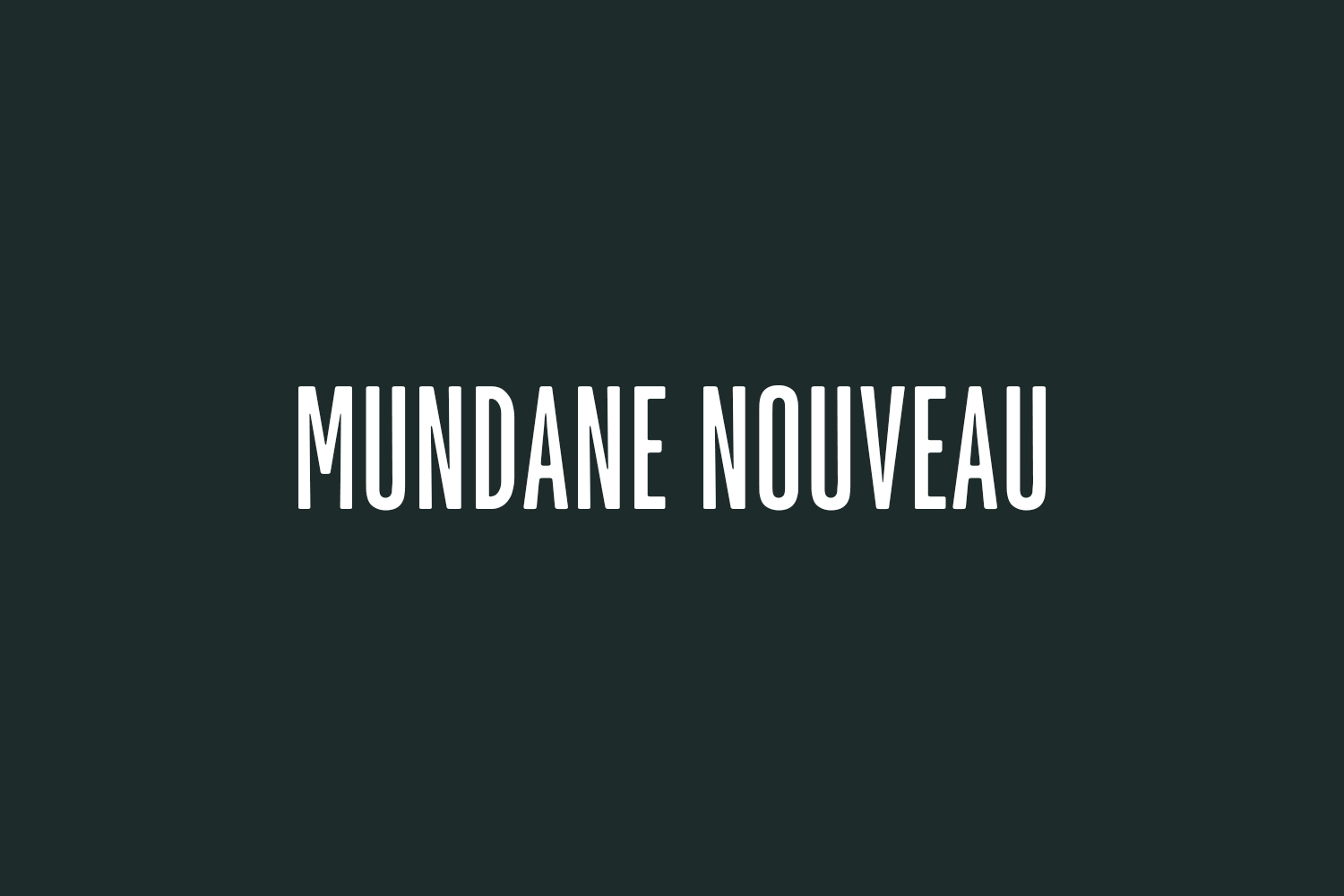 Mundane Nouveau Free Font