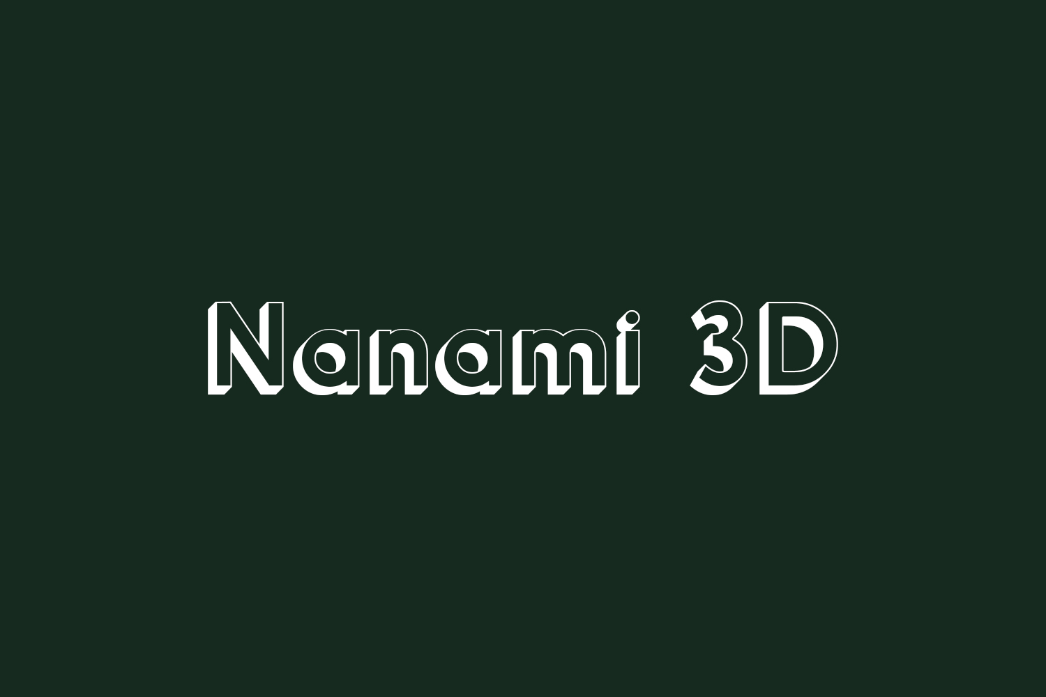 Nanami 3D Free Font