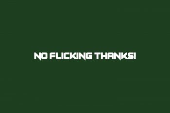 No Flicking Thanks! Free Font