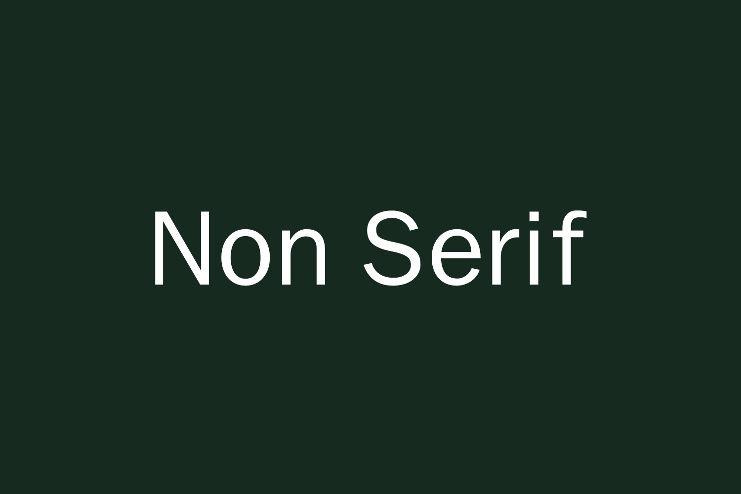 Non Serif Free Font