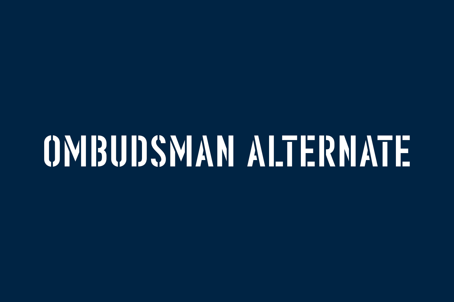 Ombudsman Alternate Free Font