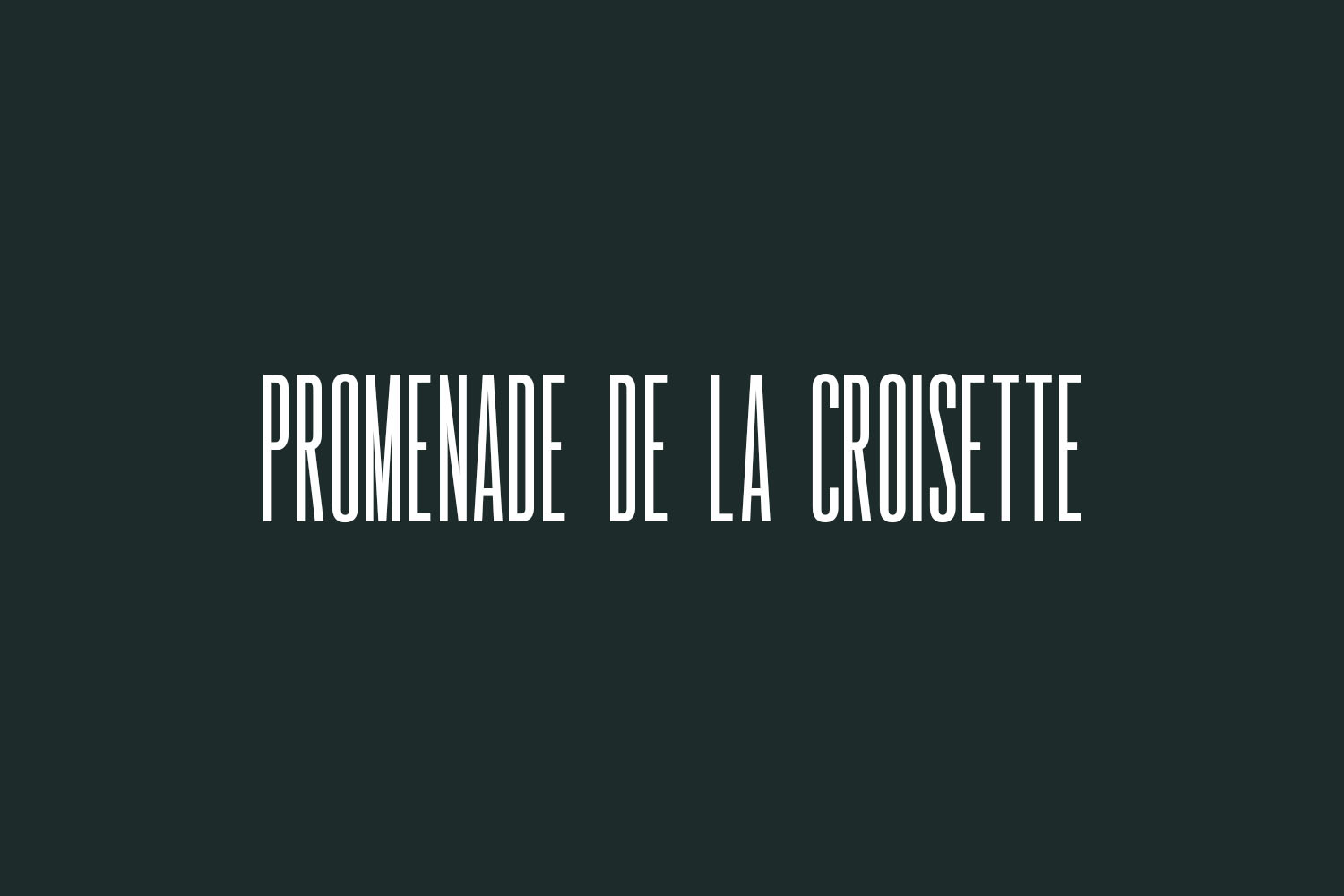 Promenade de la Croisette Free Font