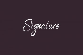 Signature Free Font