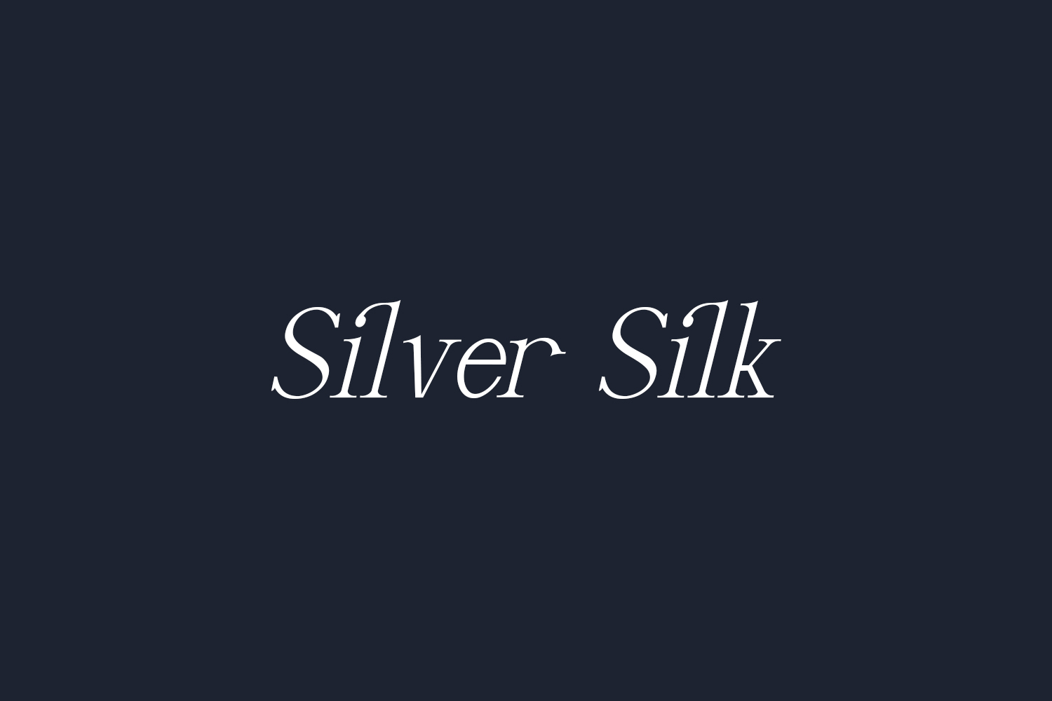 Silver Silk Free Font