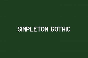 Simpleton Gothic Free Font