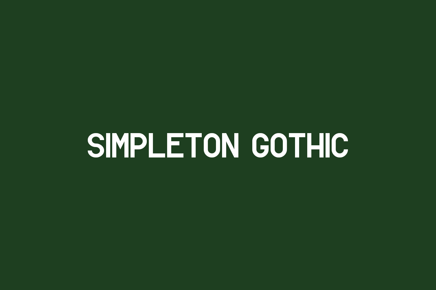 Simpleton Gothic Free Font