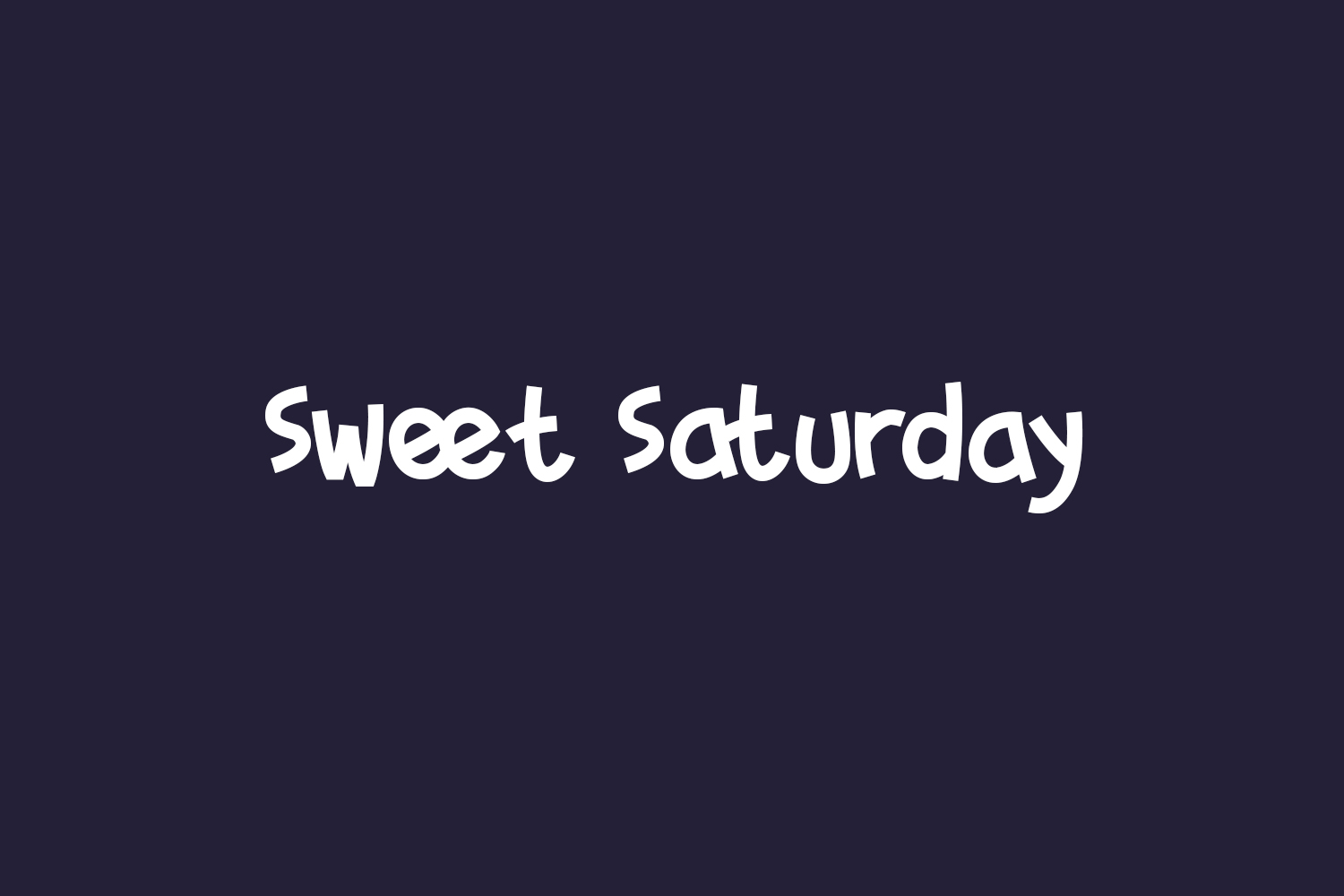 Sweet Saturday Free Font