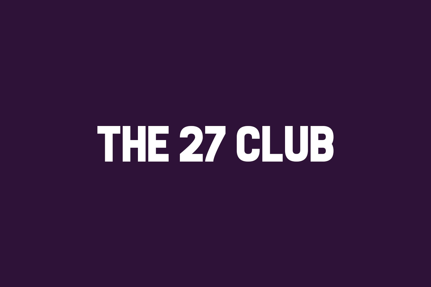 The 27 Club Free Font