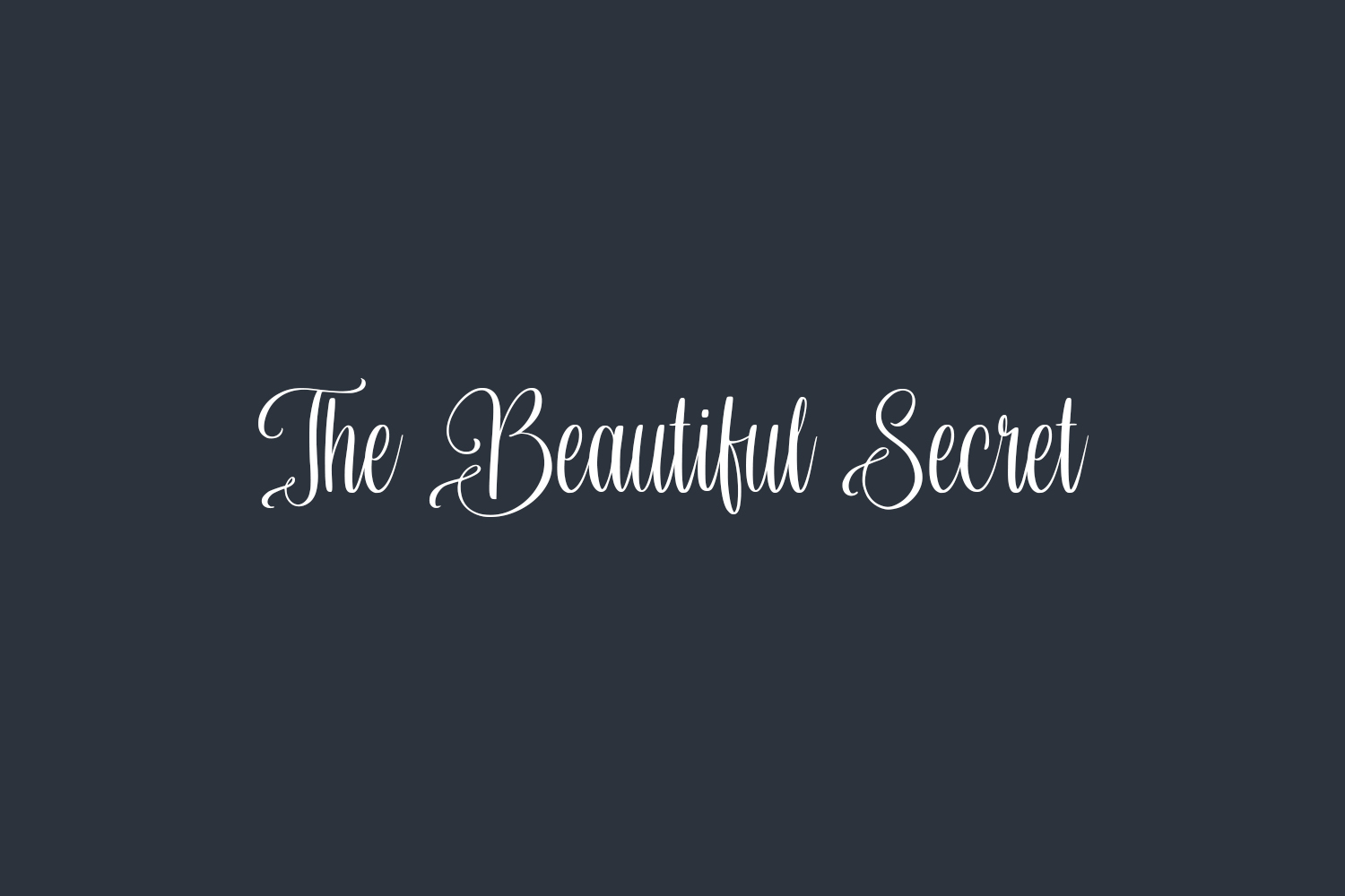 The Beautiful Secret Free Font