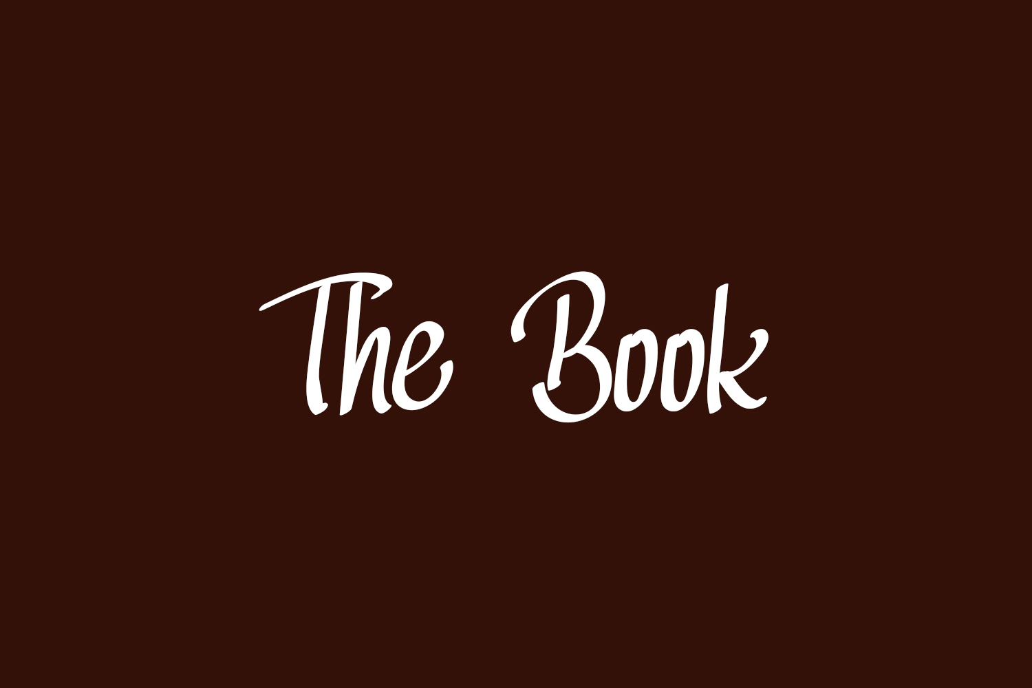 The Book Free Font