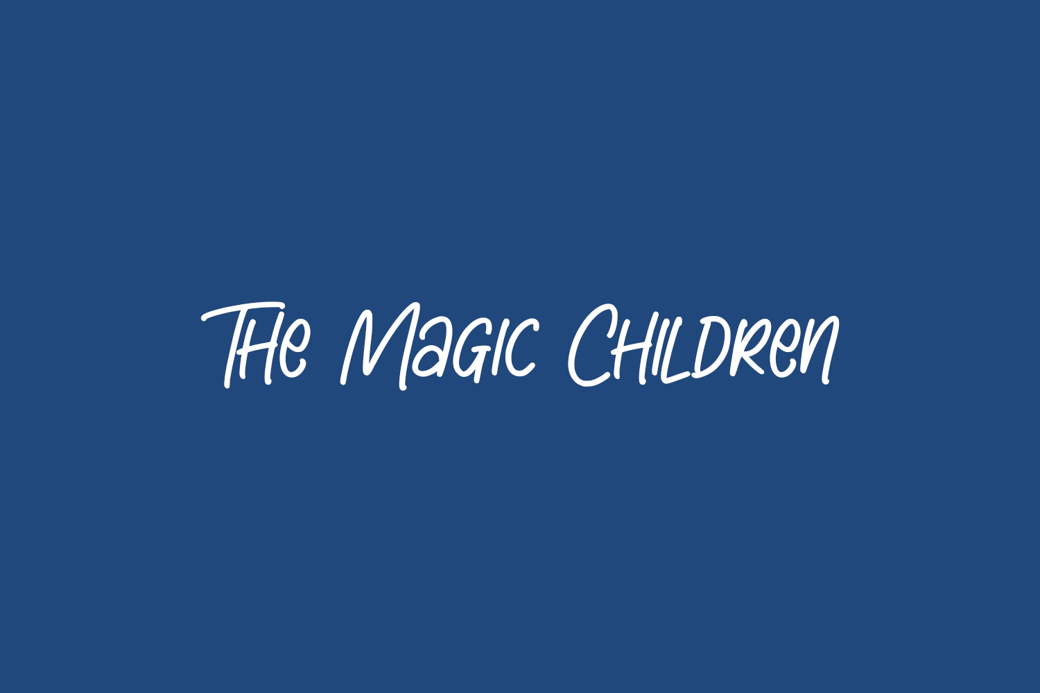 The Magic Children Free Font