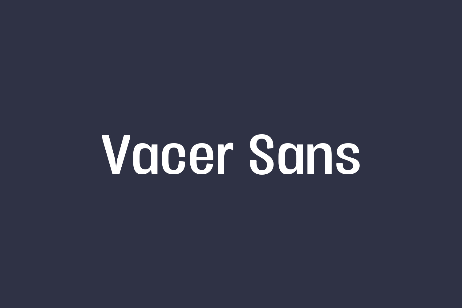 Vacer Sans Free Font