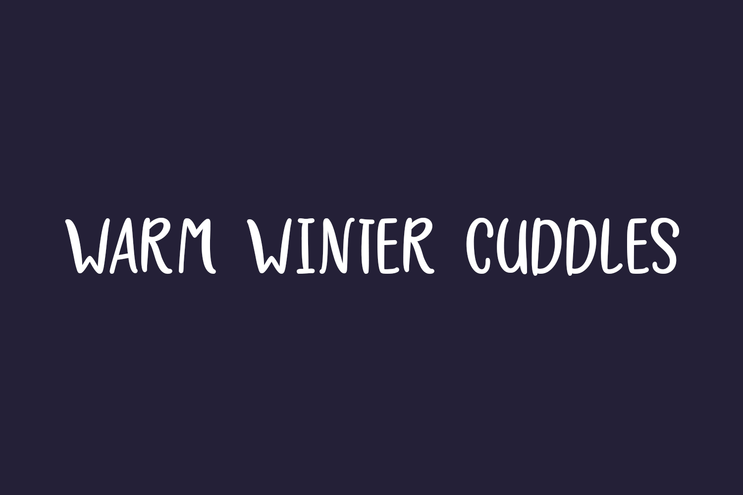 Warm Winter Cuddles Free Font