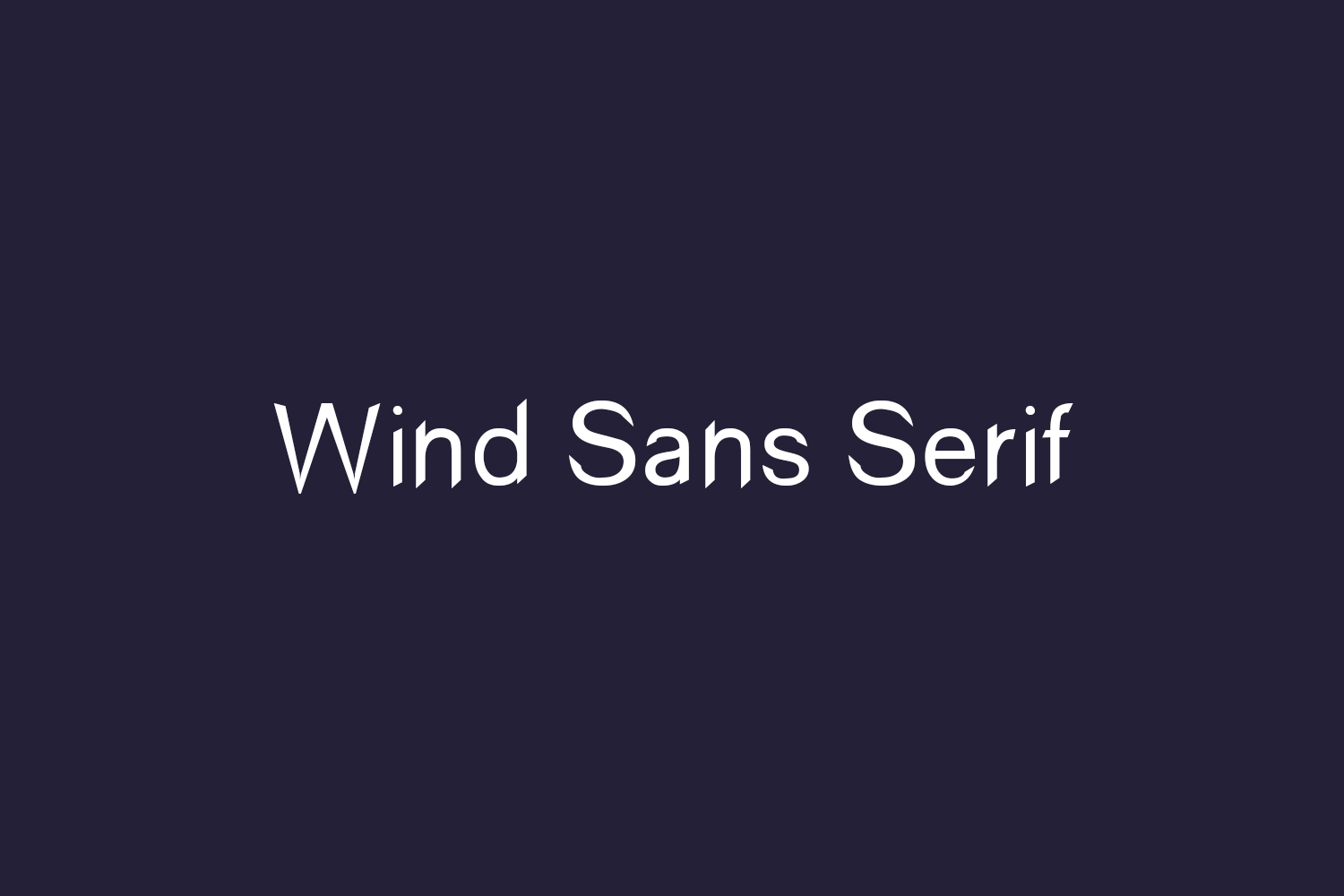 Wind Sans Serif Free Font