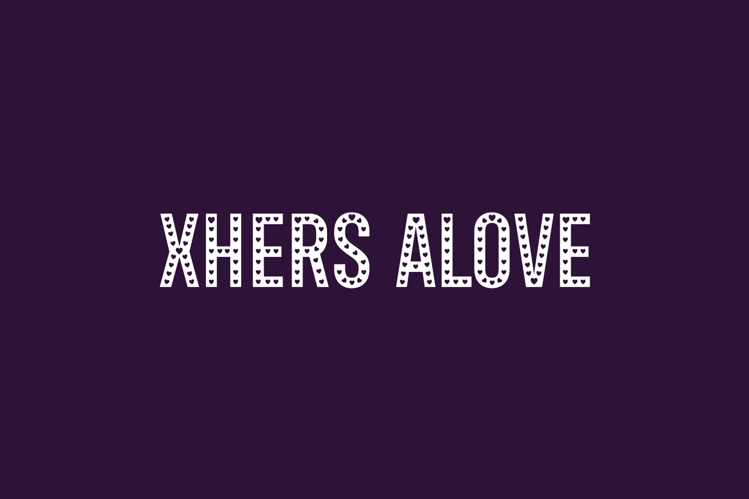 Xhers Alove Free Font