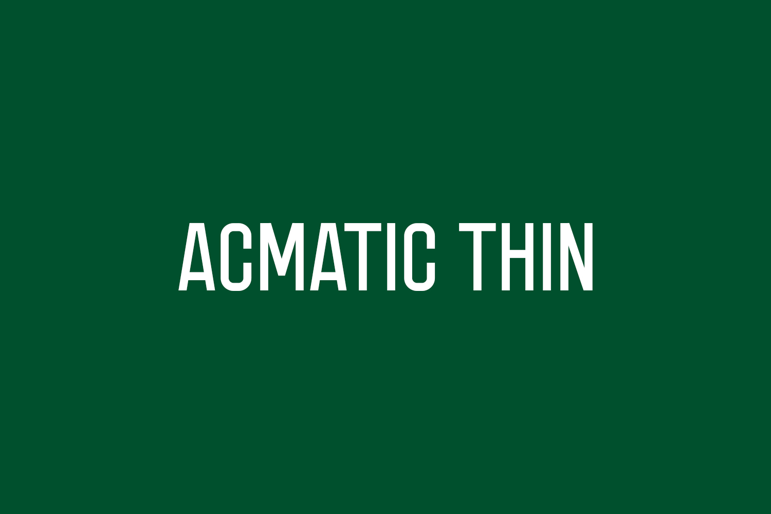 Acmatic Thin Free Font