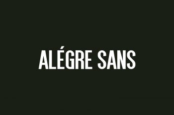 Alégre Sans Free Font