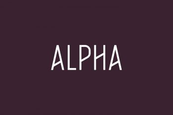 Alpha Free Font