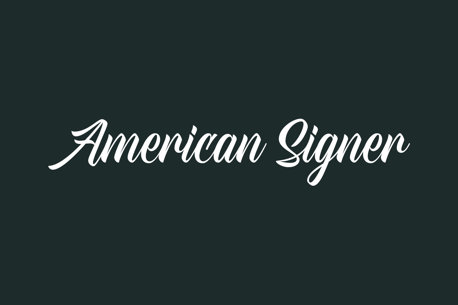 American Signer Free Font