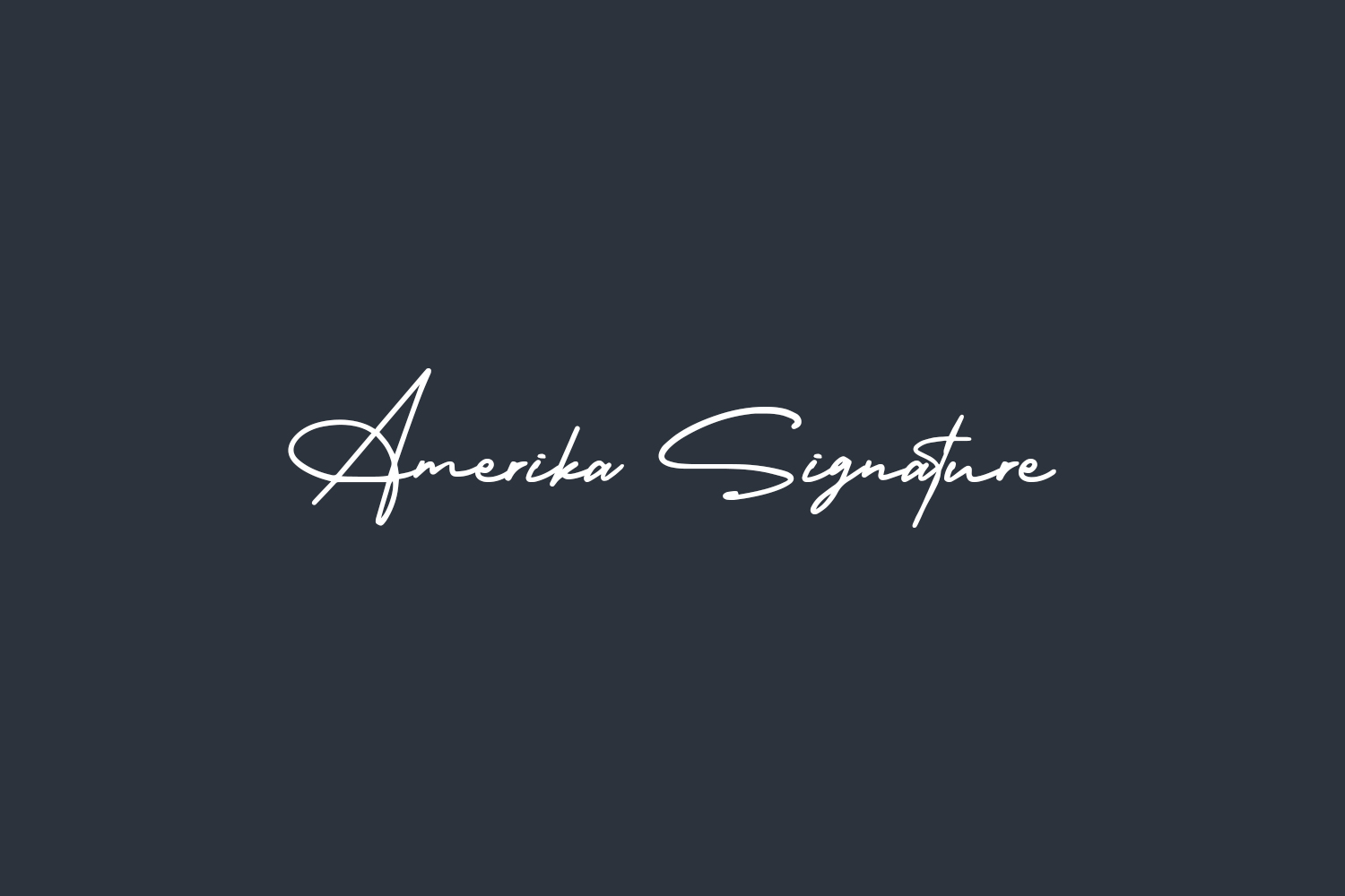 Amerika Signature Free Font