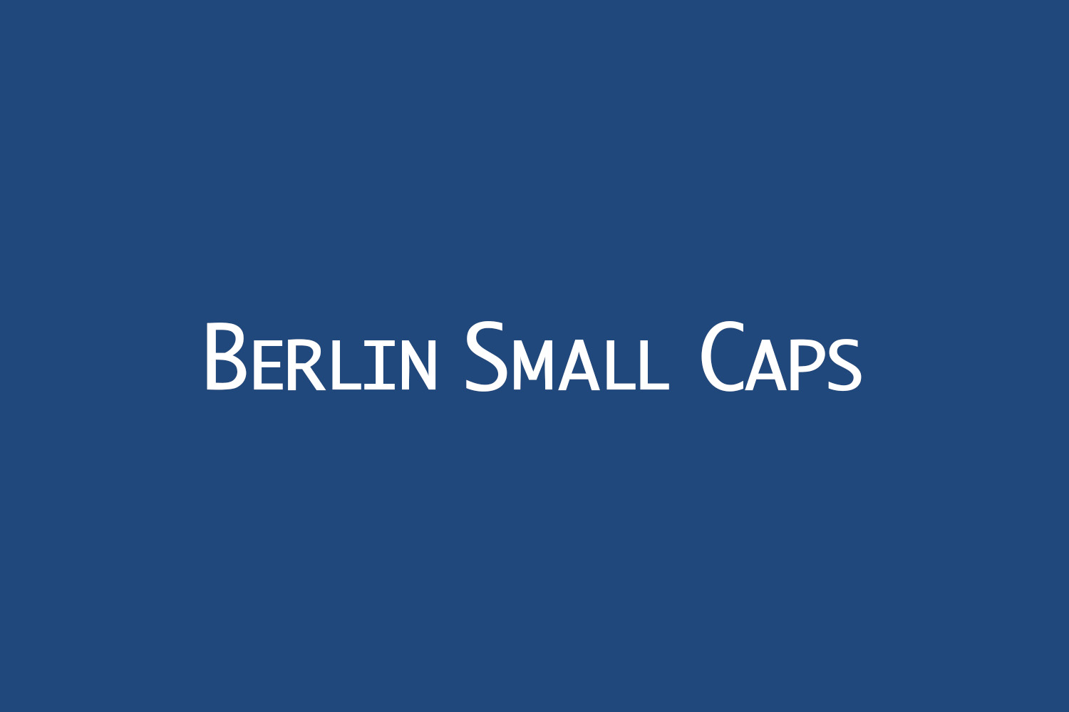 Berlin Small Caps Free Font