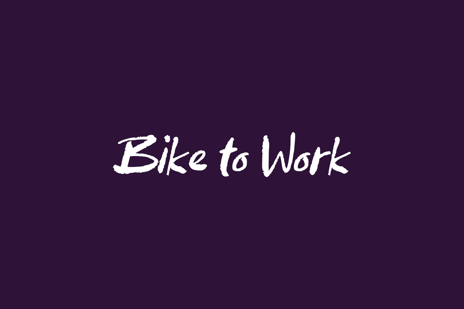 Bike to Work Free Font