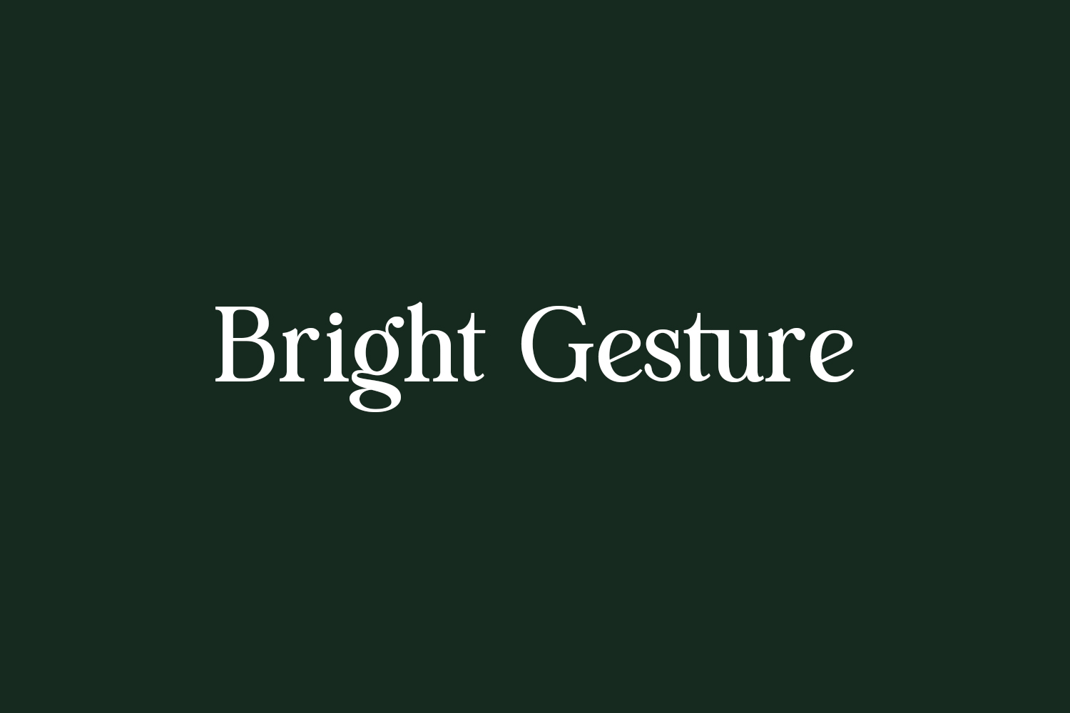 Bright Gesture Free Font