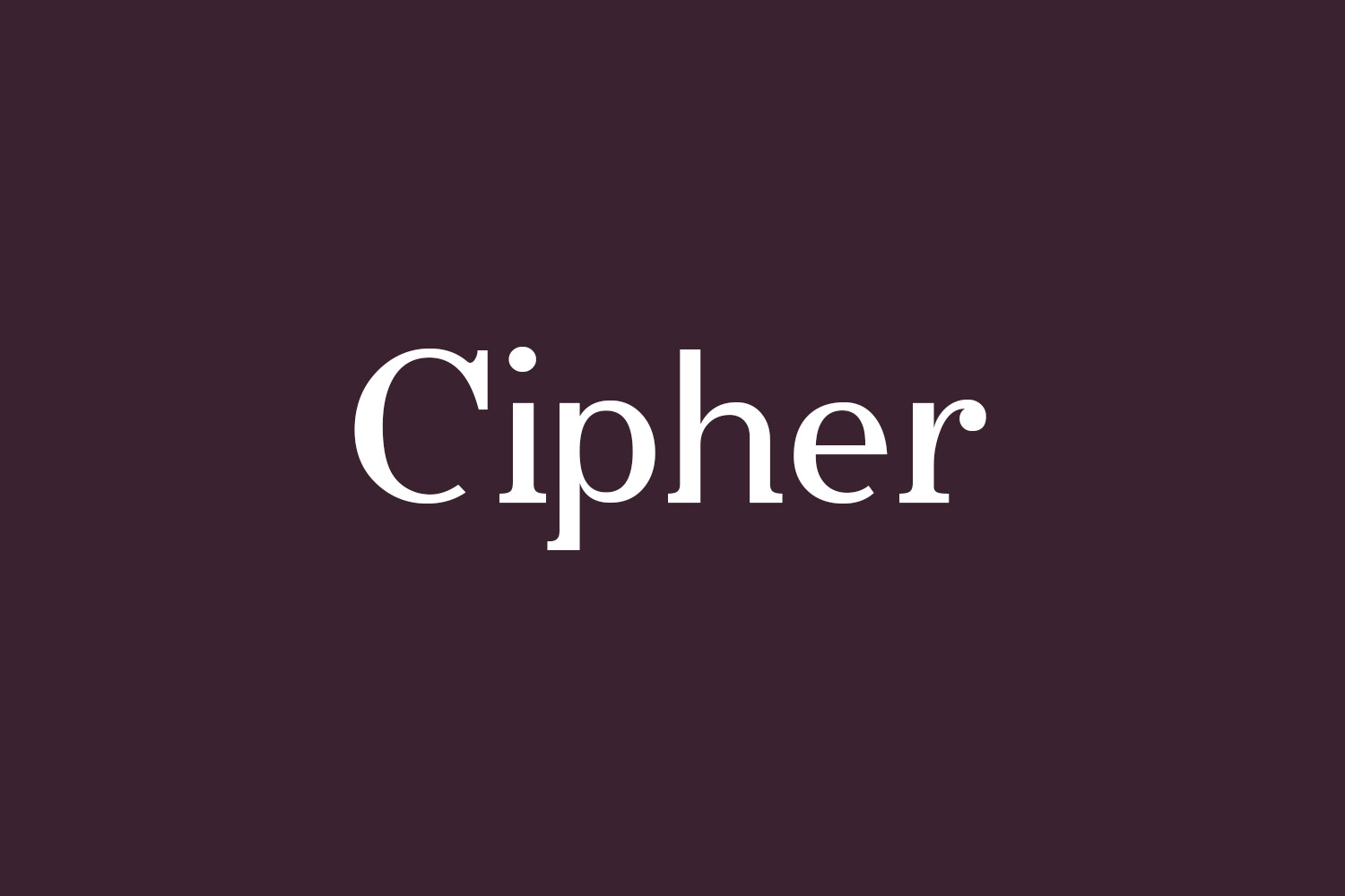 Cipher Free Font