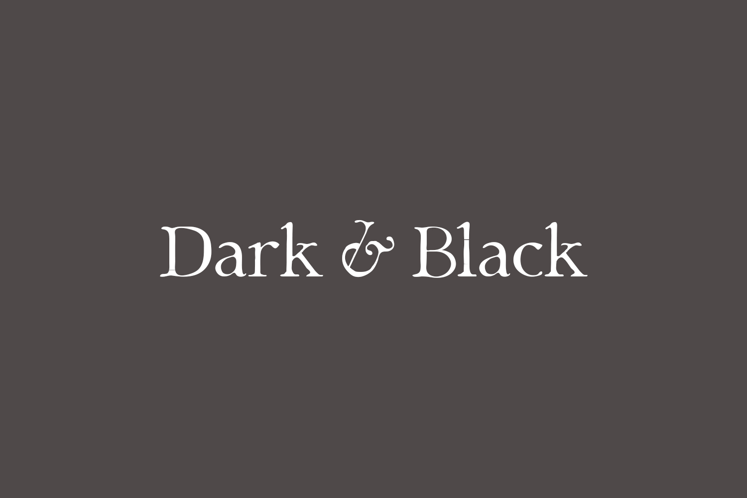 Dark & Black Free Font