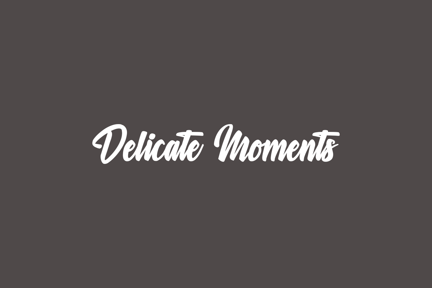Delicate Moments Free Font