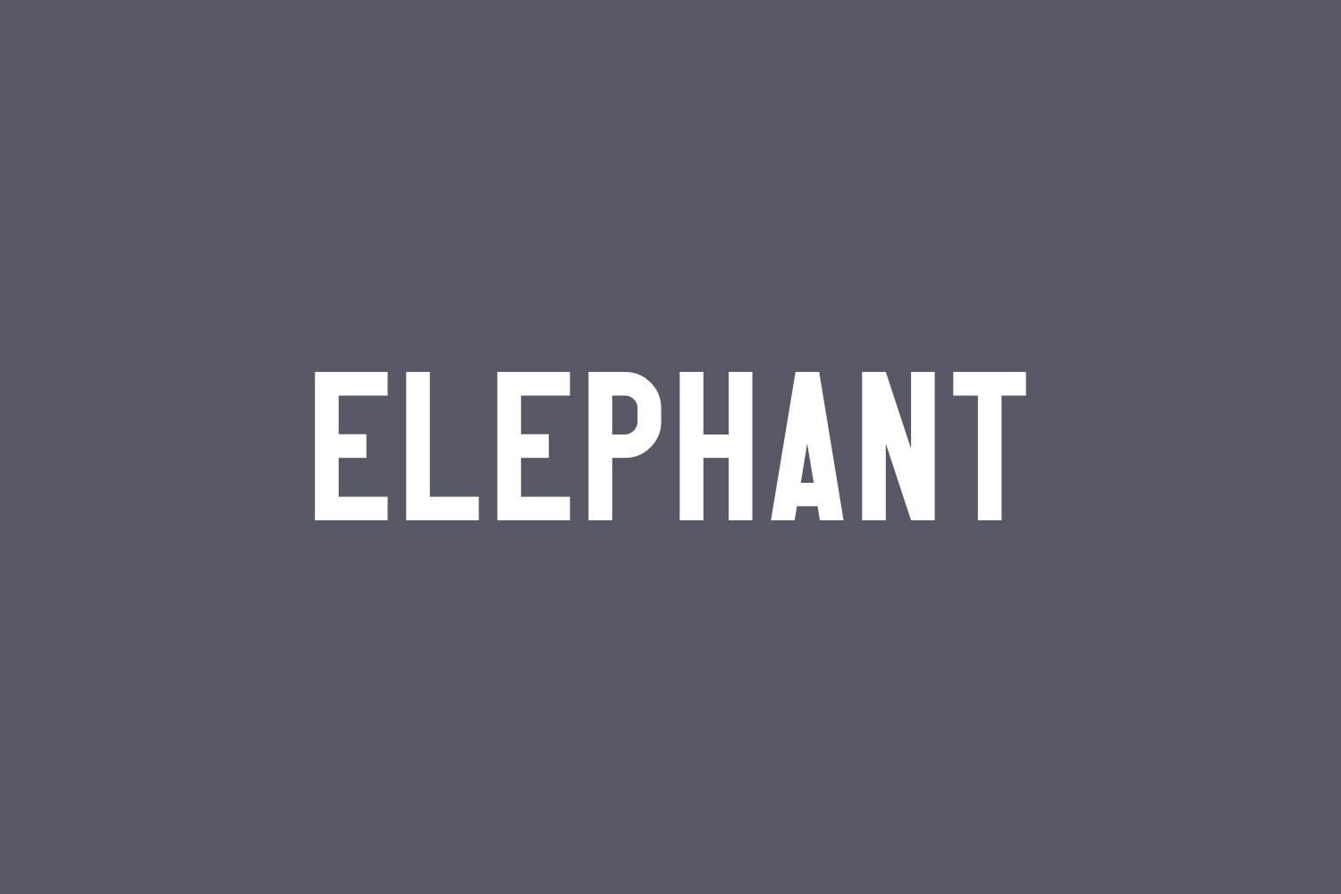Elephant Free Font
