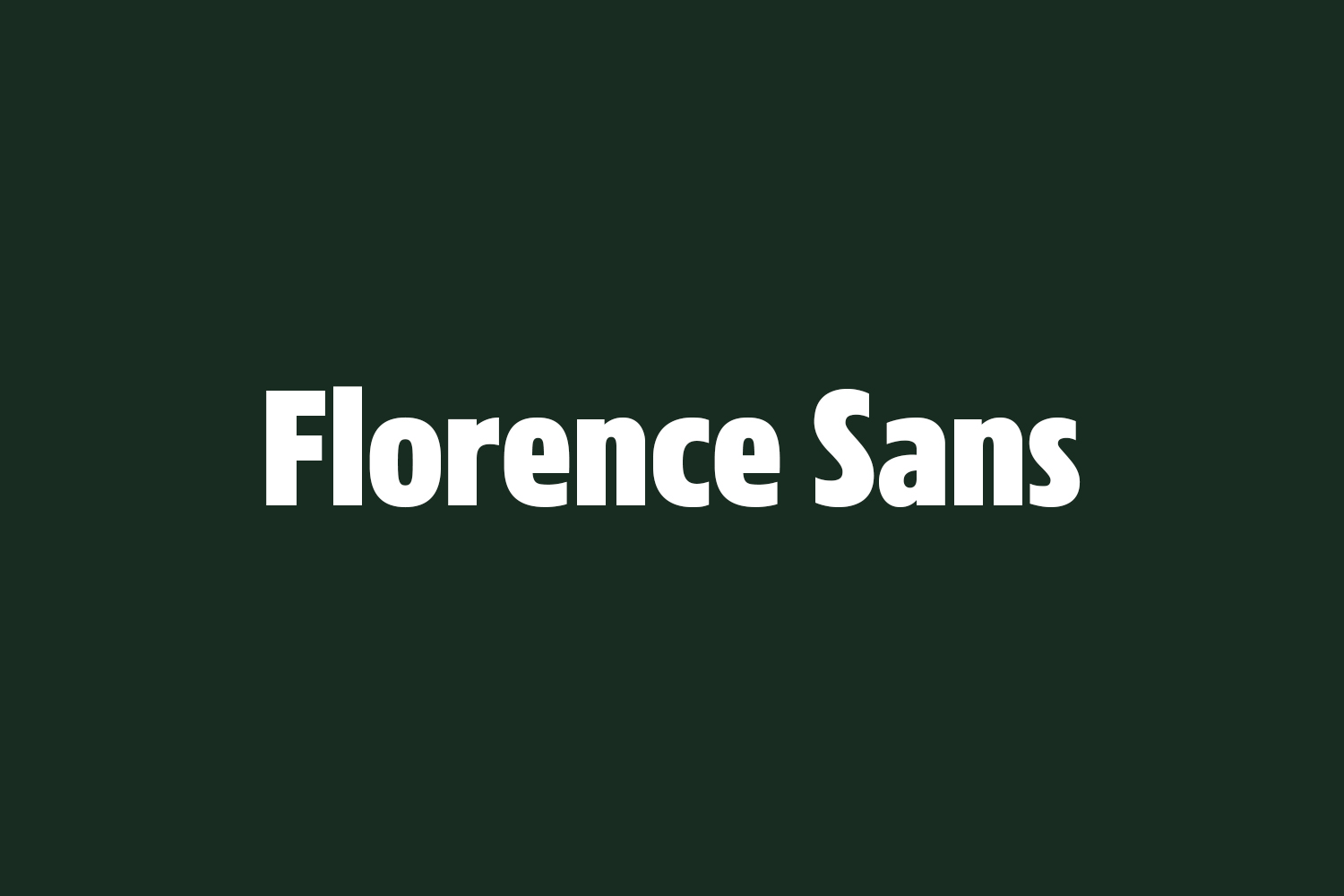 Florence Sans Free Font