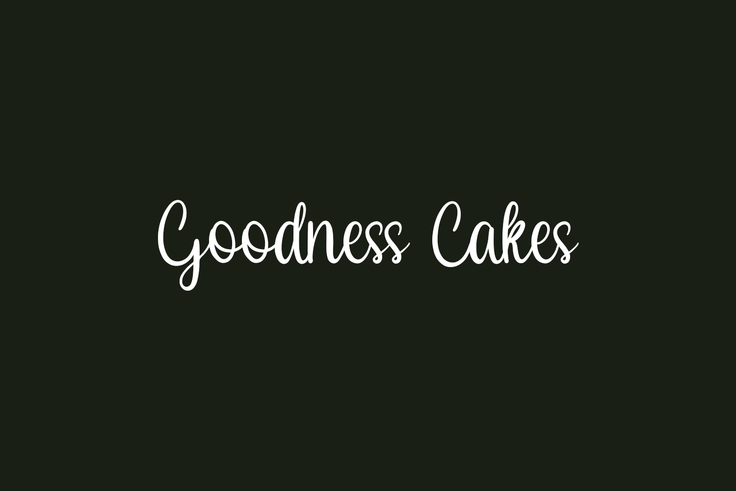 Goodness Cakes Free Font