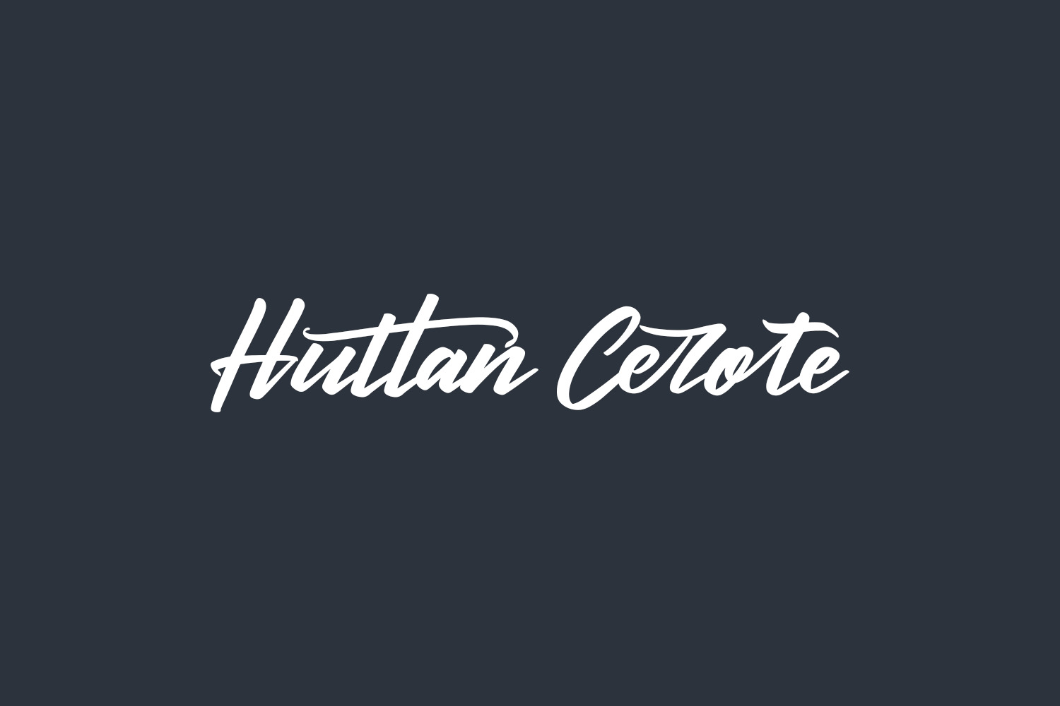 Huttan Cerote Free Font