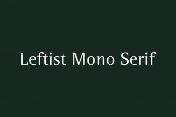 Leftist Mono Serif Free Font