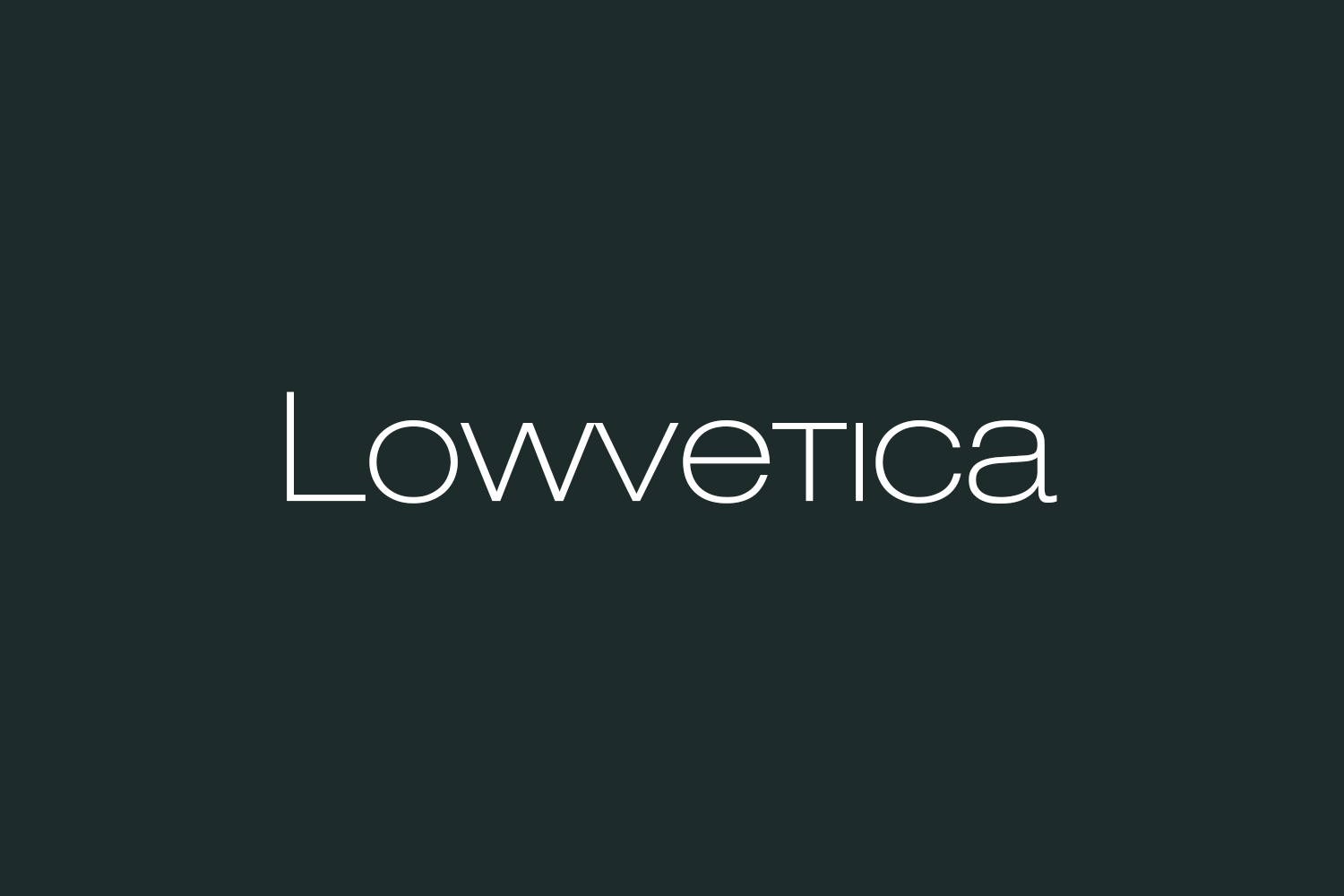Lowvetica Free Font