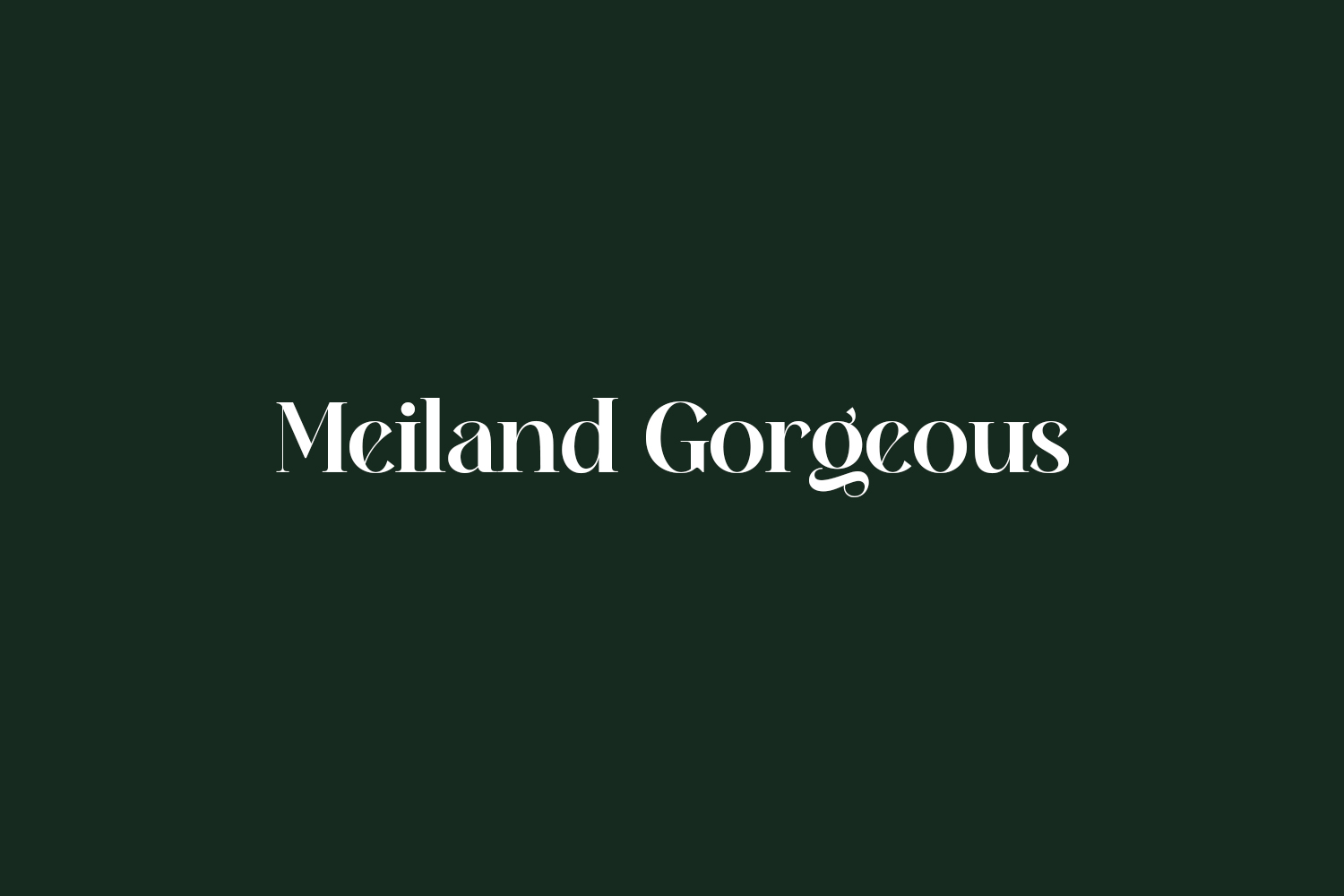 Meiland Gorgeous Free Font