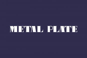 Metal Plate Free Font