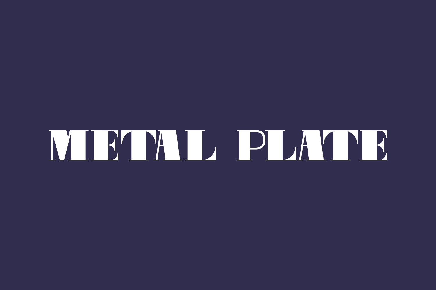 Metal Plate Free Font