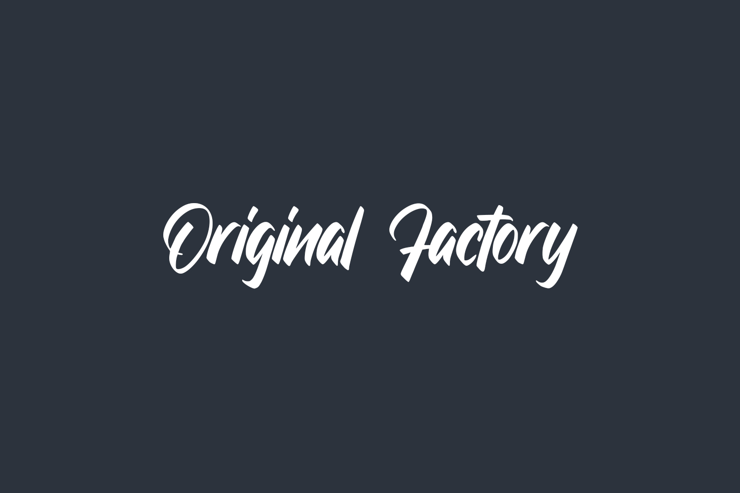 Original Factory Free Font