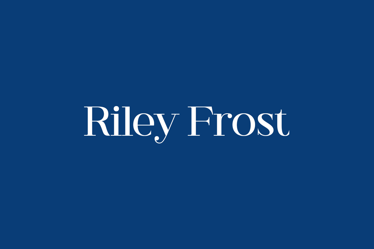 Riley Frost Free Font