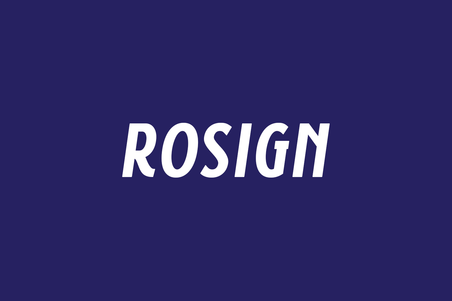 Rosign Free Font