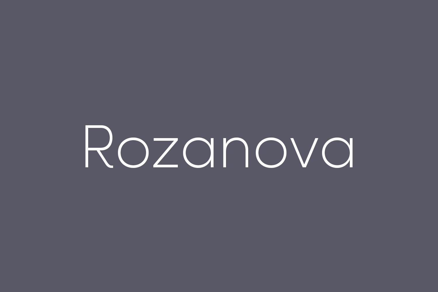 Rozanova Free Font
