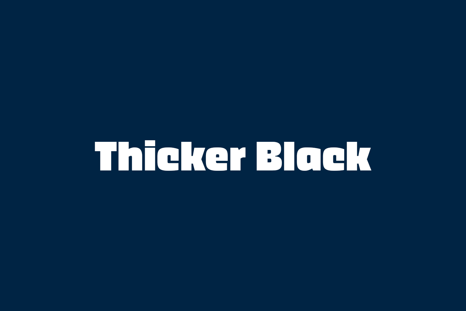 Thicker Black Free Font