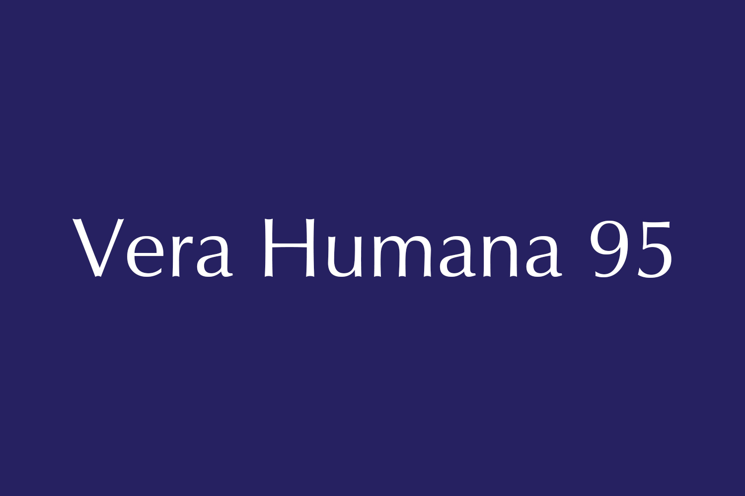 Vera Humana 95 Free Font