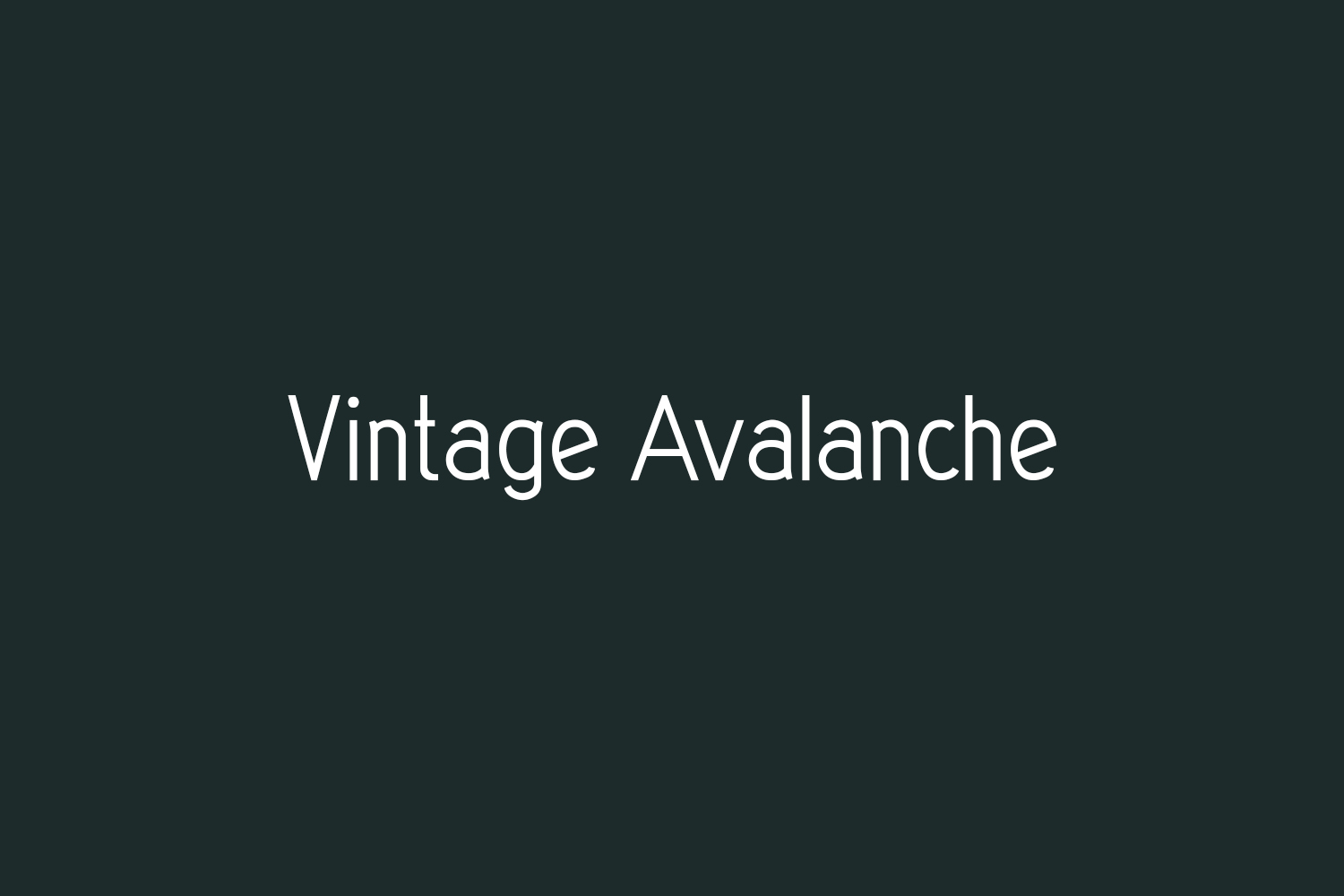 Vintage Avalanche Free Font