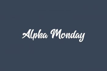 Alpha Monday Free Font