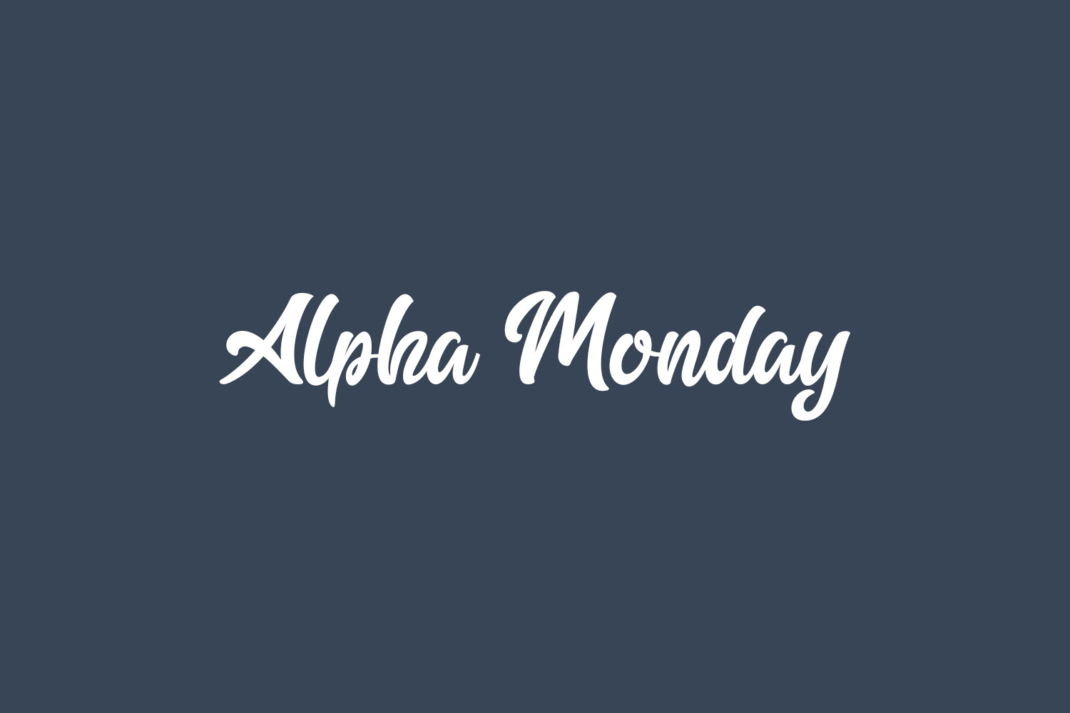 Alpha Monday Free Font